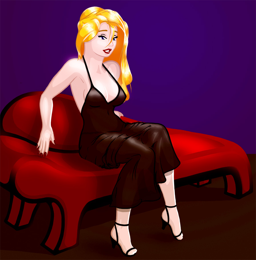 Red Couch Pinup