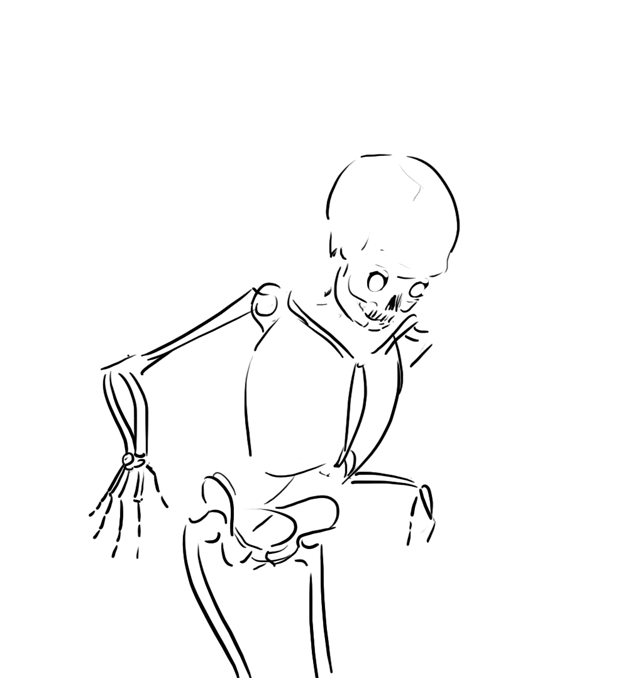 badly drawn skeleton