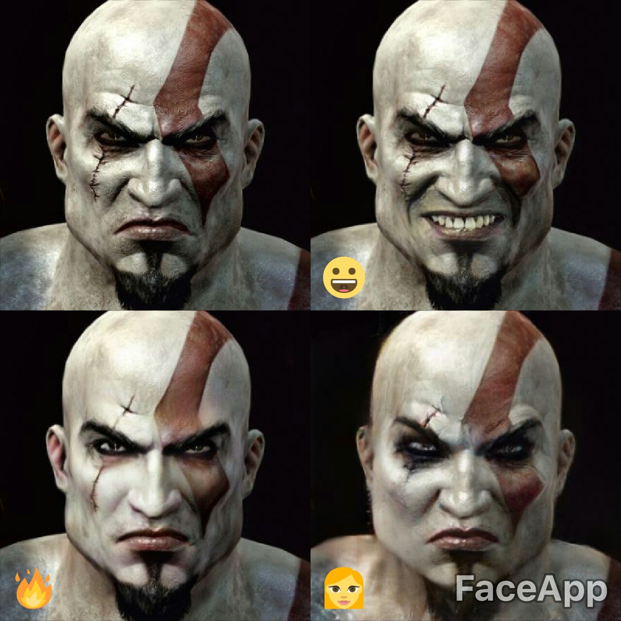 faceapp God of War Kratos