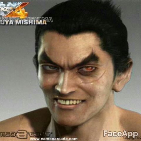 faceapp Tekken Kazuya Mishima