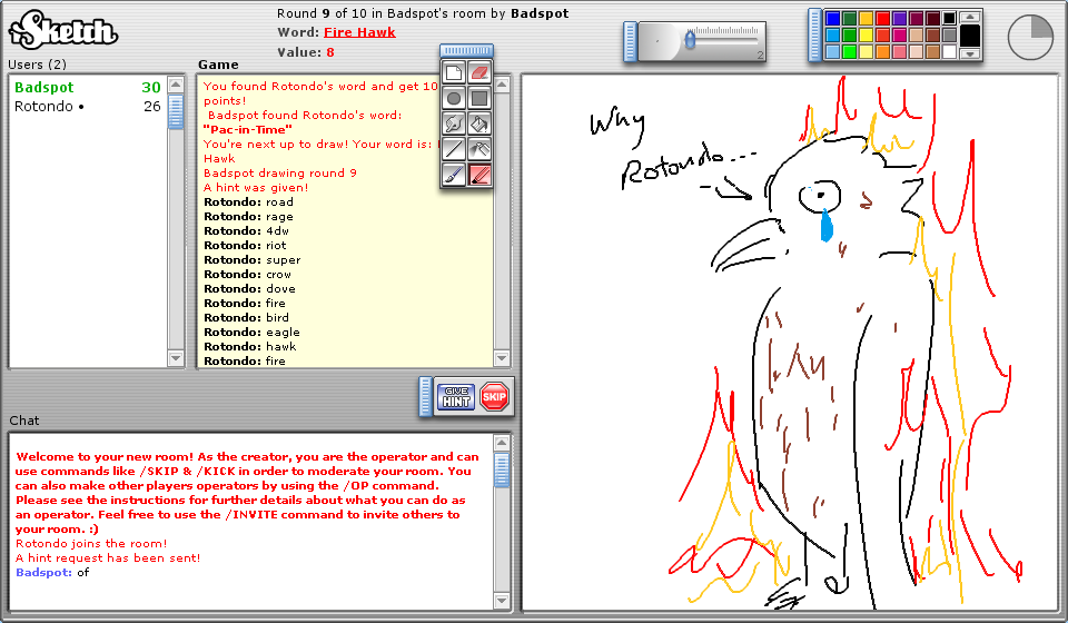 isketch fire hawk 2