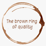 Brown ring of quality logo